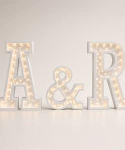 Letras luminosas para Casamento - Aluguer ou compra