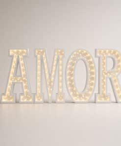 AMOR Letras gigantes luminosas - Aluguer ou compra