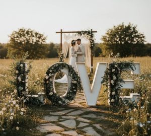 letras de cortica para casamento rustico
